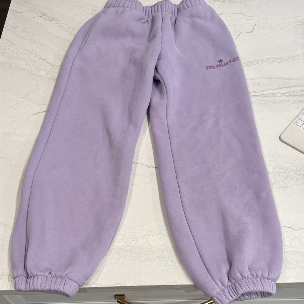 Authentic Pink Palm Puff Sweatpants in Lilac Size XS / Standard